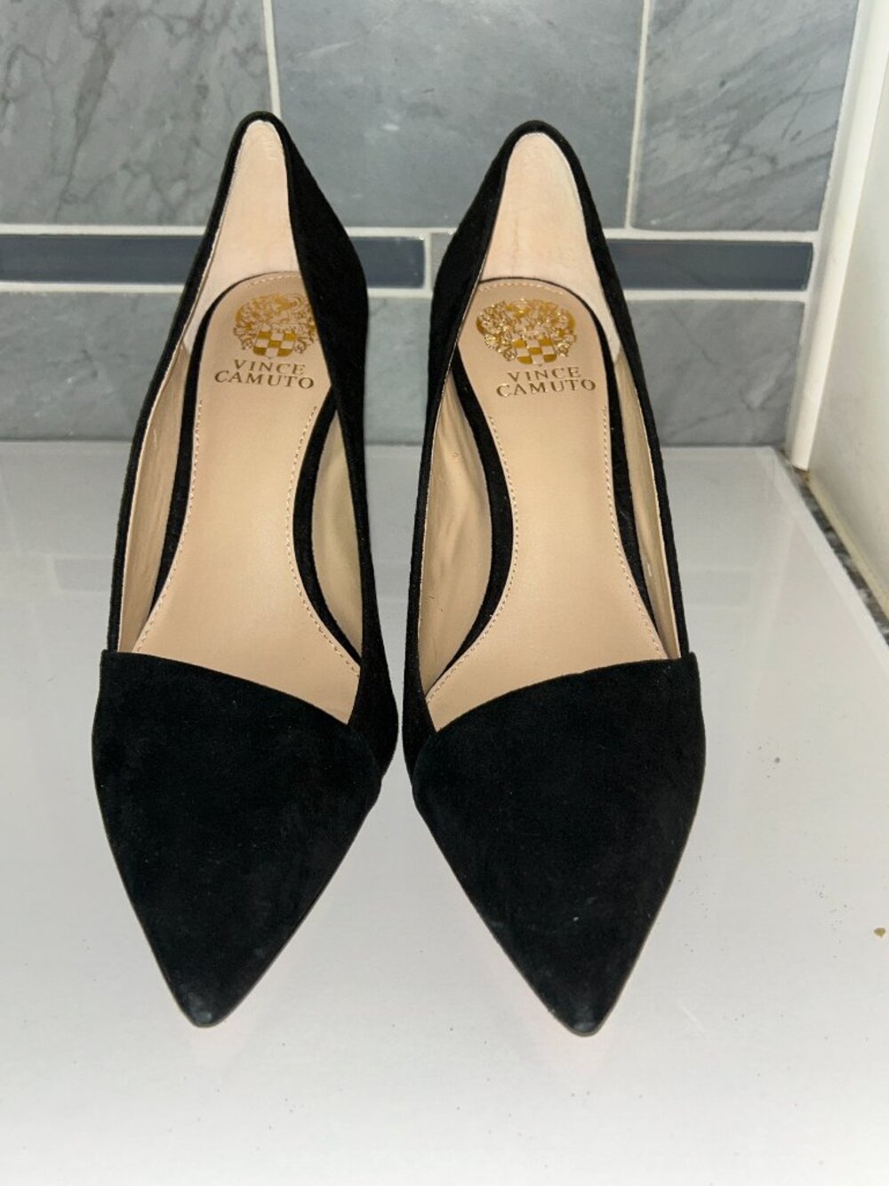 Vince Camuto VP-Perri Black Kid Suede Pumps, 9.5M New in Box